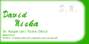 david miska business card